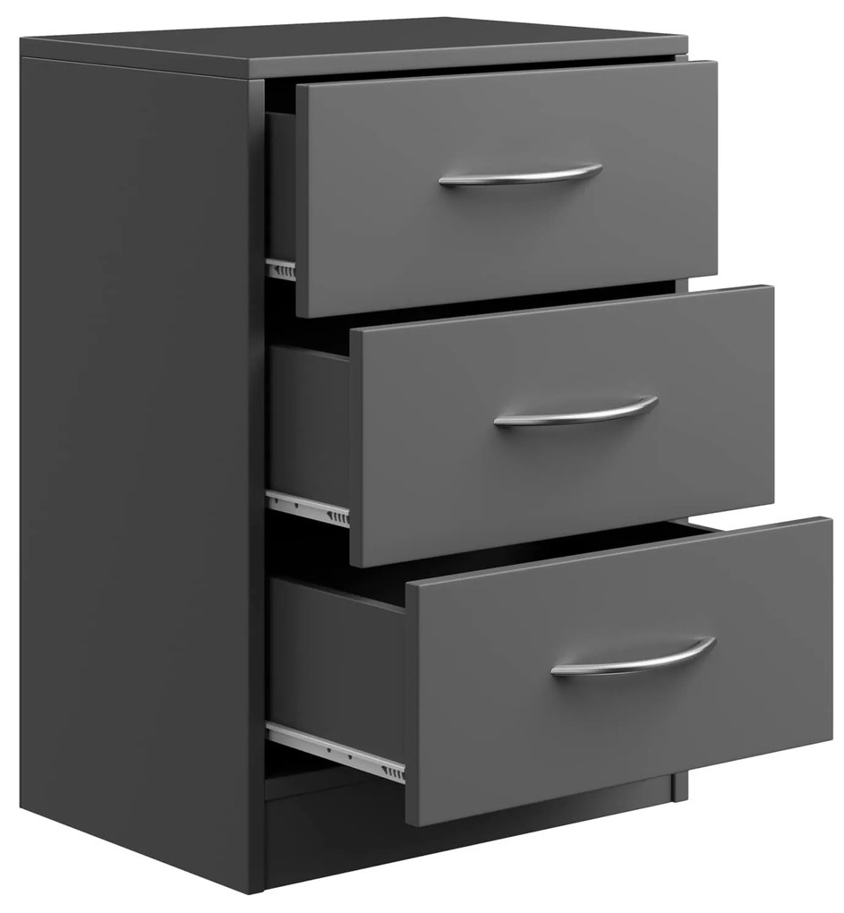 Noptieră ELOISE cu iluminare, 54x39x28cm, antracit Casaria