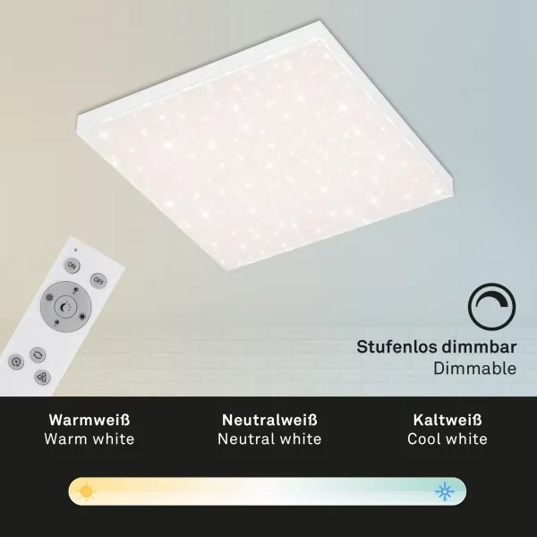 Plafonieră LED dimabilă Briloner 7381-116 STARRY SKY LED/24W/230V + telecomandă