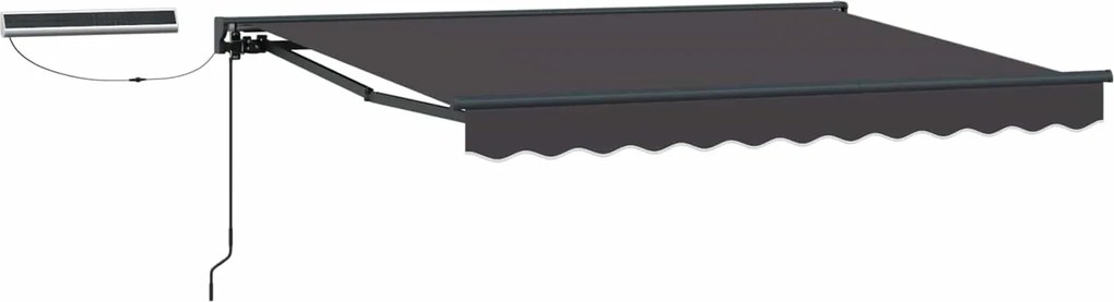 vidaXL Cort electric retractabil Antracit 3,5 x 2,5 m