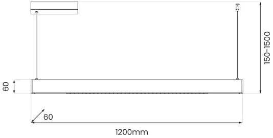 Lustră LED LINEA suspendată pe cablu, 36W, 230V, 3000/4000/5700K, CRI 90, auriu