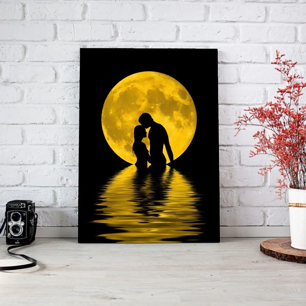 Tablou Canvas - Iubire sub luna 40 x 60 cm