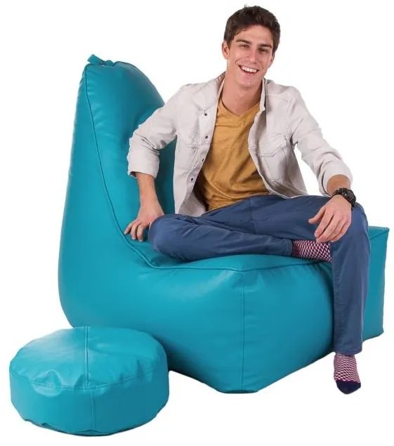 Fotoliu puf cu taburete Glory XXXL (Albastru). 1054565