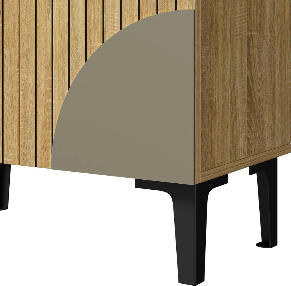 Dulap modern pentru pantofi, cu mult spațiu de depozitare, uși și mai multe rafturi, 60x32x94 cm, Culoare naturală