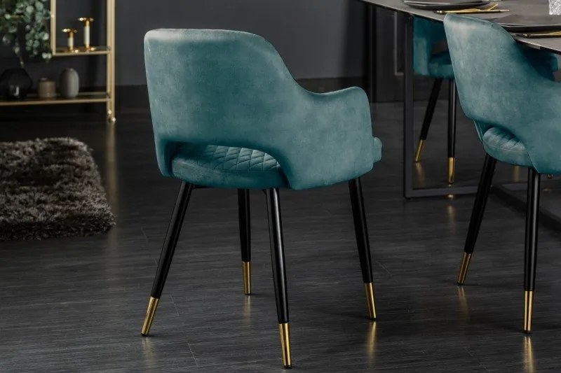 Set de 2 scaune elegante Paris albastru petrol