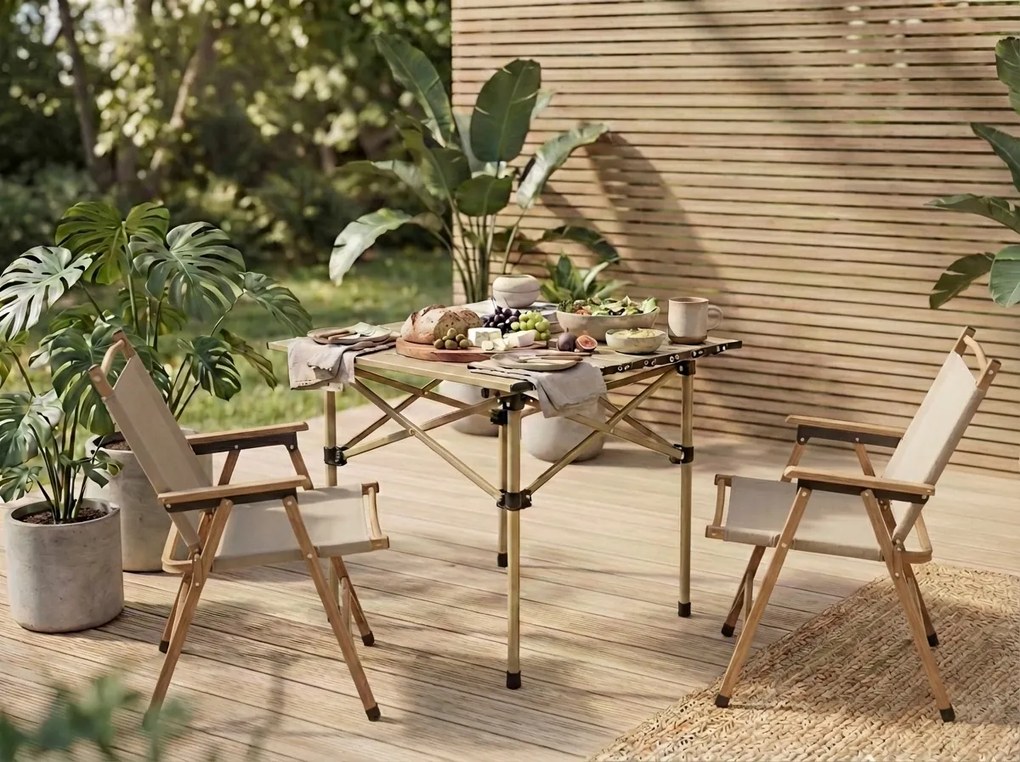 Masa pentru catering CATERFOLD 53x51 cm, bej