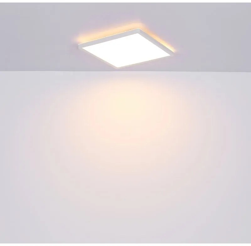 Plafoniera LED design slim Sapana alb 42x42cm