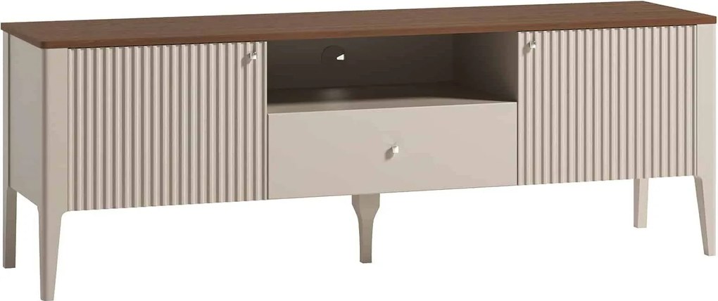 Set lemn masiv nuc Living Napoli 4 Piese Crem/