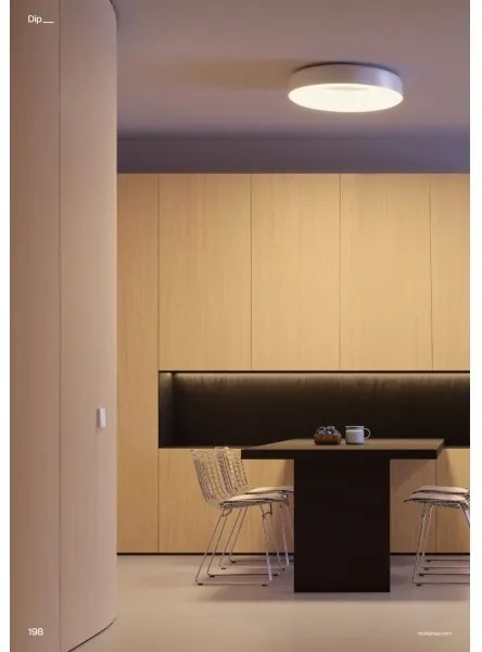 Redo 01-3941 - Plafonieră LED tip DIP, 40 W, 230 V, Ø 62,4 cm, alb