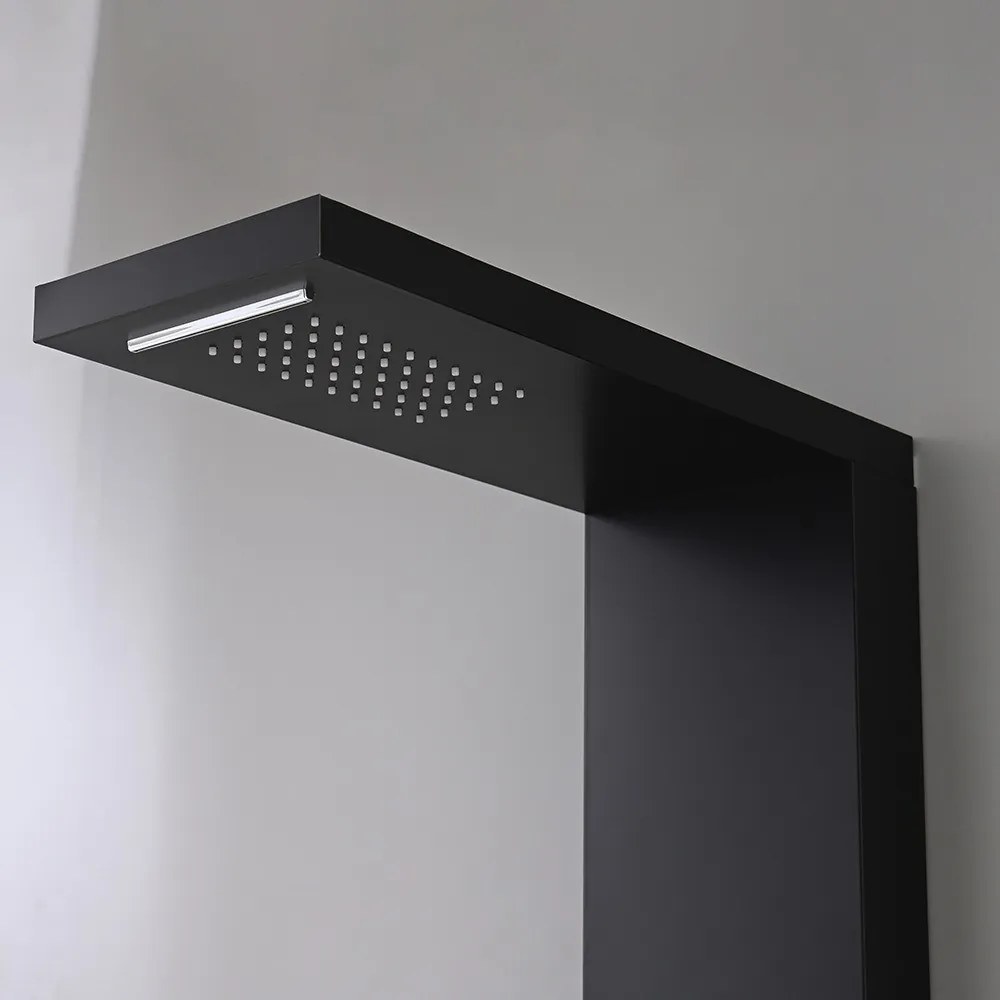 Panou de duș cu hidromasaj Malaga Black