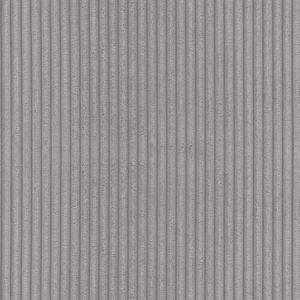 Colțar gri deschis cu tapițerie din catifea reiată (cu colț pe partea dreaptă, cu șezlong) Martin – Ropez