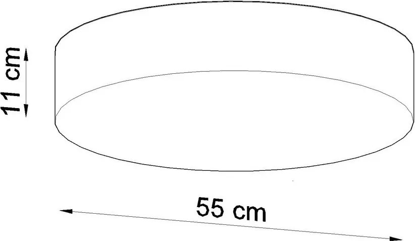 Plafonieră argintie ø 55 cm Atis – Sollux