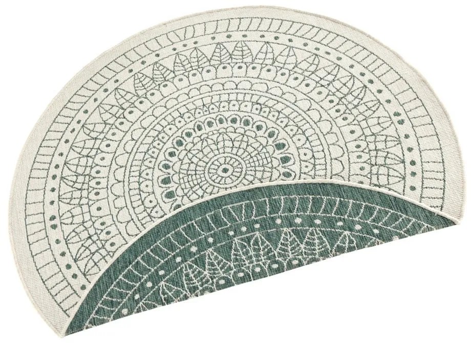 Covor adecvat pentru exterior Bougari Porto, ø 140 cm, verde