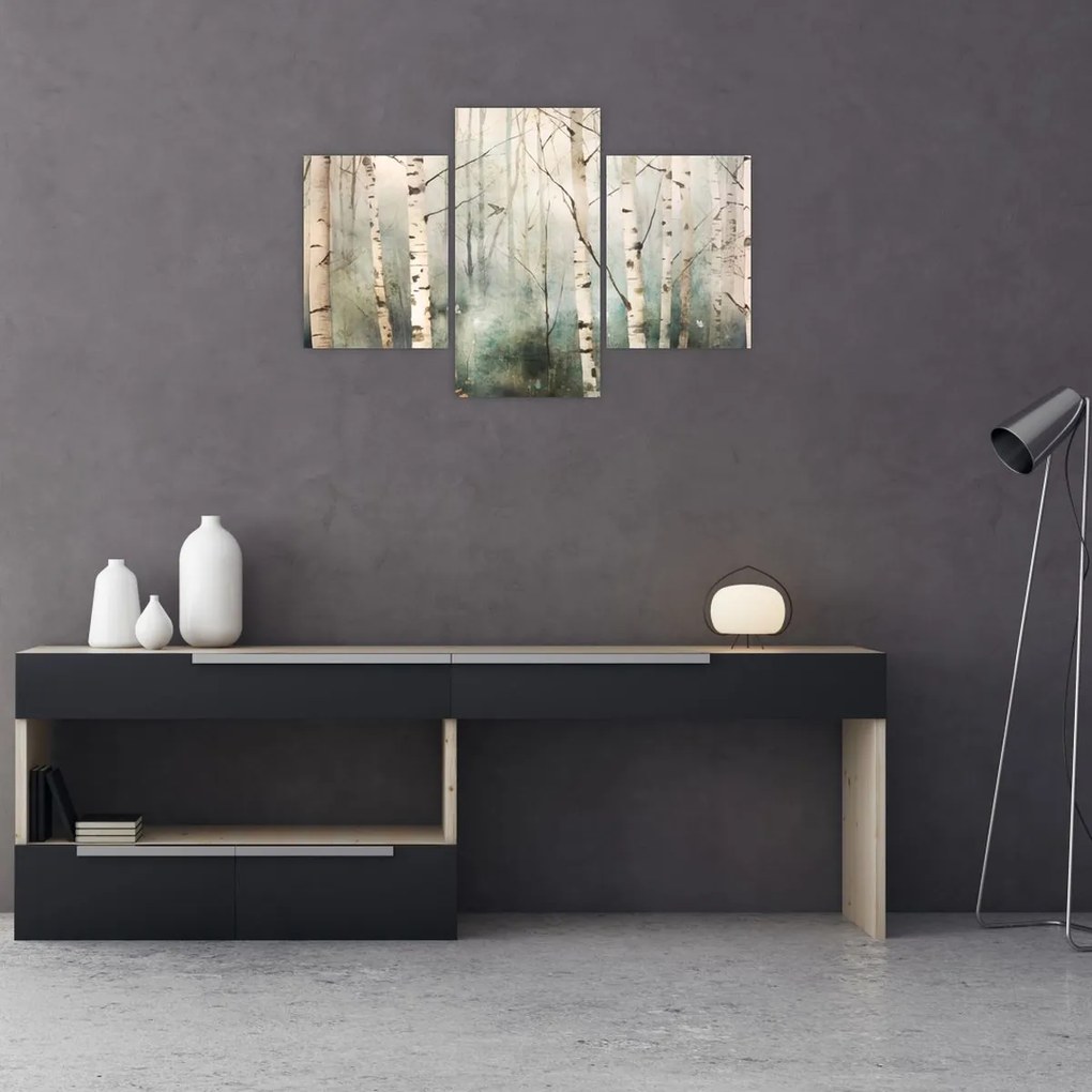 Tablou - Desenarea unui model de pădure (90x60 cm)