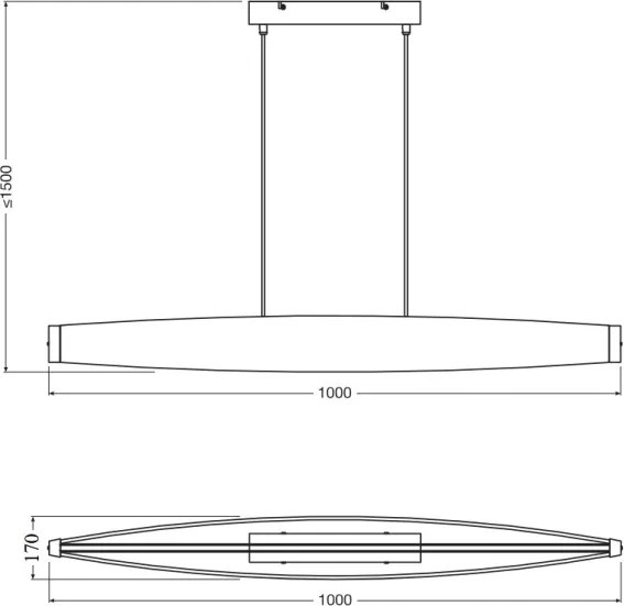 Osram - Pendul LED pe cablu DECOR FLAT LED/23W/230V, gri
