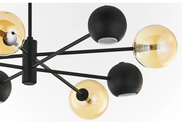 Lustră pe tijă Jupiter 1994 MOKA 4xGU10/10W/230V + 4xG9/10W/230V negru/bej