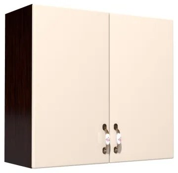 Corp superior 80 cu 2 usi cu scurgator de vase Zebra MDF vanilie simplu