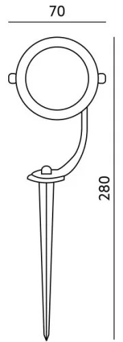 Lampă de exterior BLAKE UNO 1xGU10/35W/230V IP65 neagră