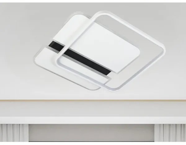 Plafonieră LED dimabilă LED/95W/230V 3000-6500K alb/negru + telecomandă