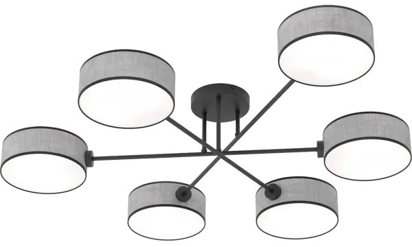 Lustră aplicată MAGA 6xE14/10W/230V gri