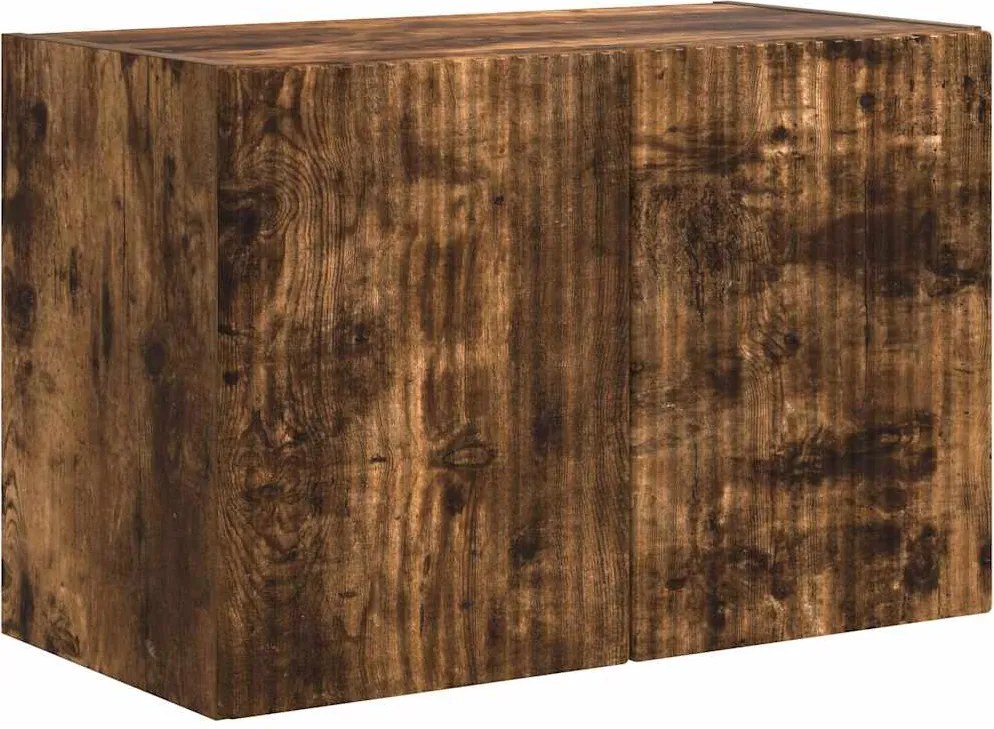 vidaXL Dulap TV de perete Pe perete Stejar fumuriu 59,5 x 31 x 40 cm