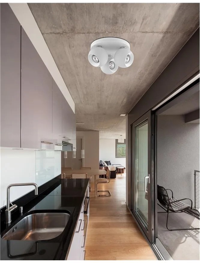 Plafoniera moderna cu 3 spoturi Tore 3L alba NVL-665002