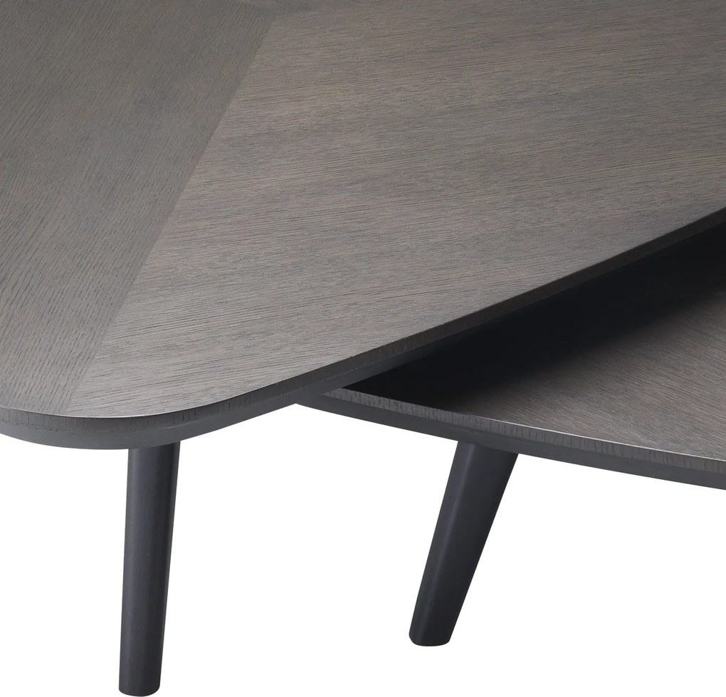 Set 2 masute de cafea din lemn design elegant LUX Lauren 113839 HZ