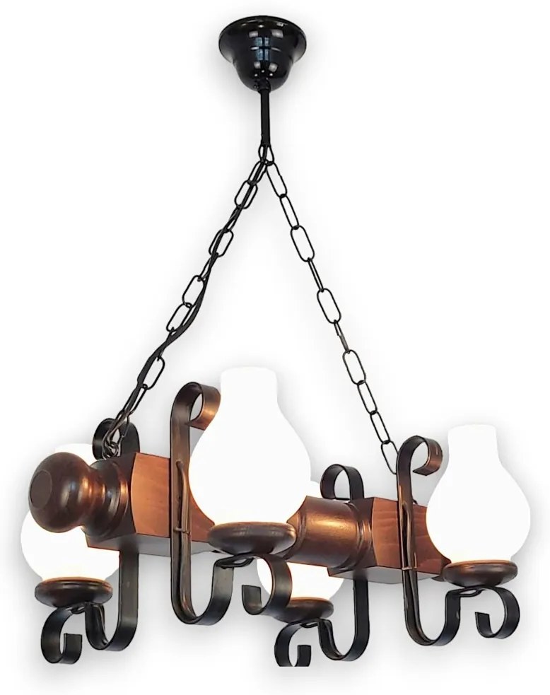 Candelabru rustic fabricat manual din lemn Rustic WOOD-RU-SP4
