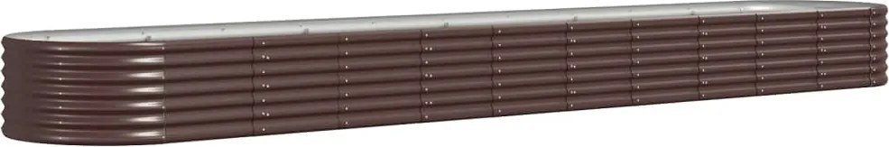 vidaXL Strat înălțat grădină 440x80x36 cm oțel galvanizat