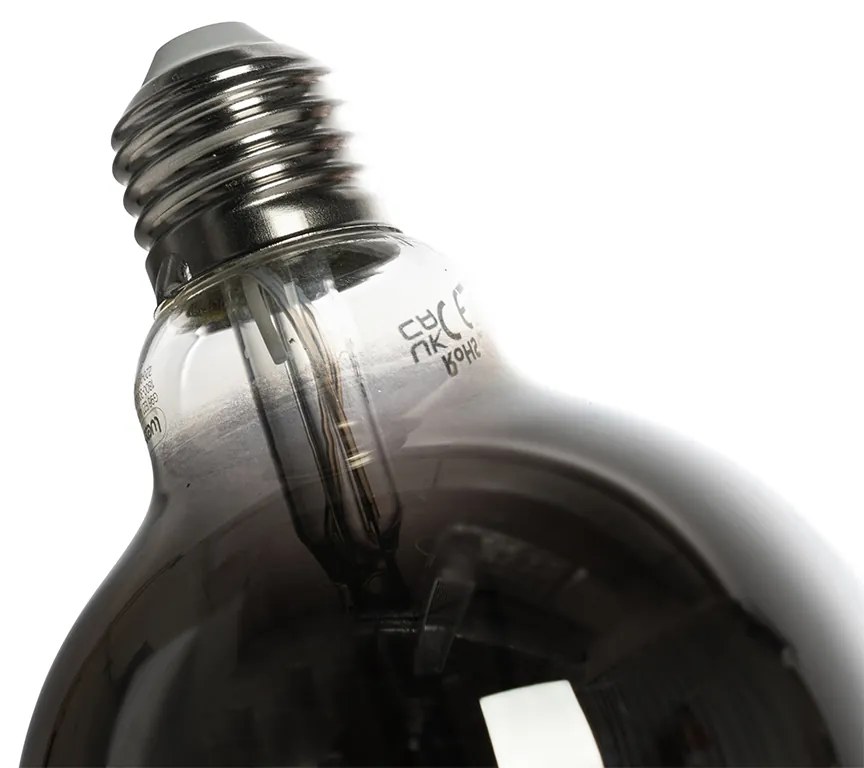 Lampă LED Smart E27 reglabilă în Kelvin G95 fum 4W 60 lm 1800-3000K