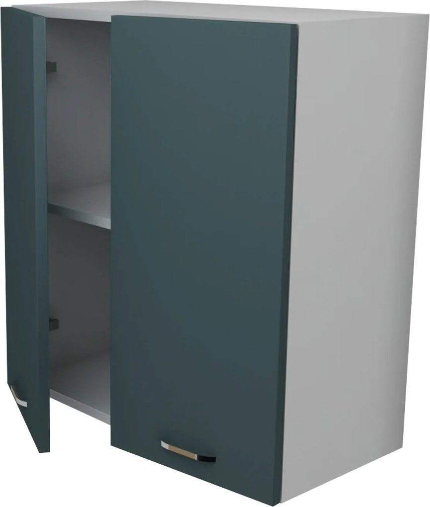 Corp Superior Lecce, 2 Usi, Verde Petrol/Alb, 60 x 30 x 65 cm