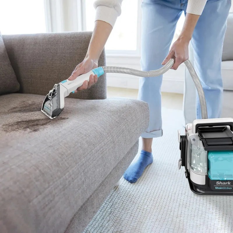 Aspirator curatare pete Shark StainStriker PX200EUT, 450W, 0.72 L, Portabil, Furtun flexibil, 5 atasamente, Alb