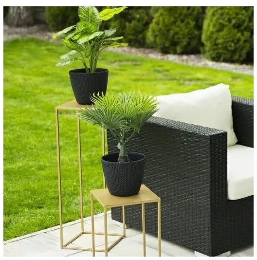 Suport pentru flori 70x24 cm, culoare aurie