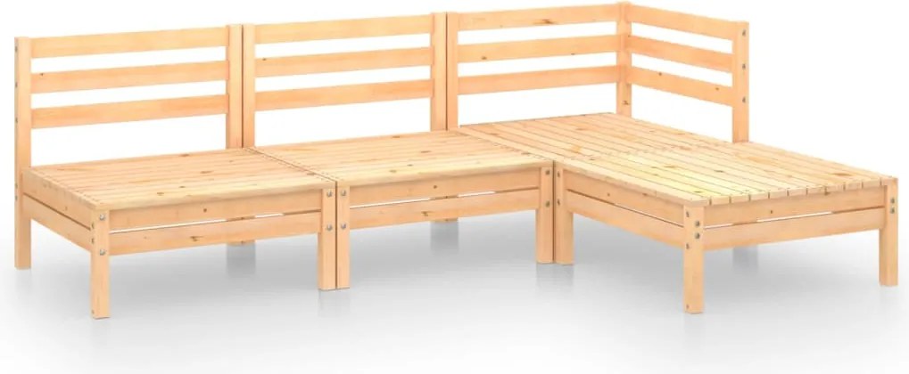 vidaXL Set mobilier de grădină, 4 piese, lemn masiv de pin