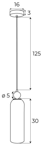 Lustră pe cablu MAXLIGHT P0511 CAMPANILA 1xE27/40W/230V d. 10 cm alamă/gri
