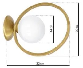 Aplică perete VIENNA 1xE14/40W/230V auriu