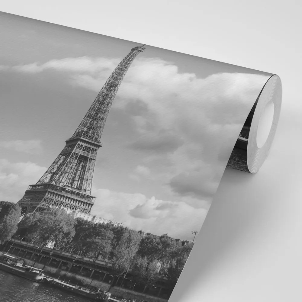 Fototapet panorama alb-negru impresionantă a Parisului
