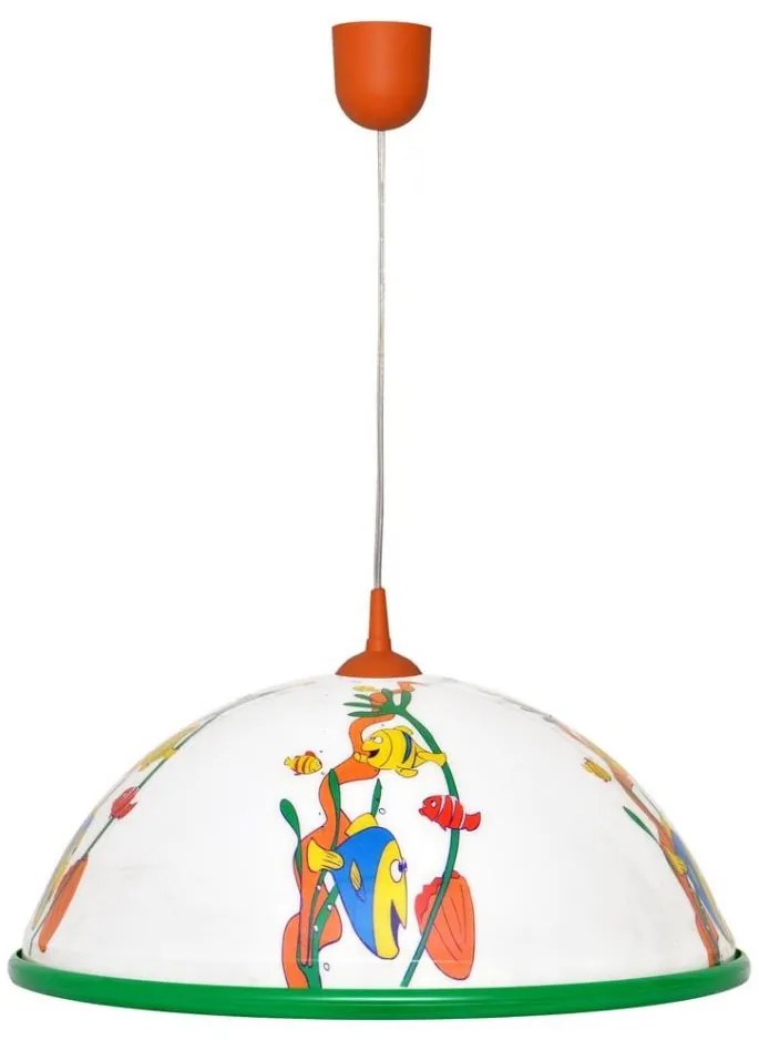 Lustră copii pe cablu FISH 1x27/15W/230V