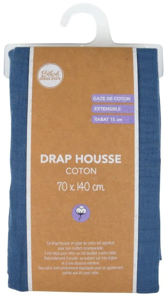 Cearceaf pentru copii din muselină pentru pătuț cu elastic 70x140 cm – Bébé Douceur
