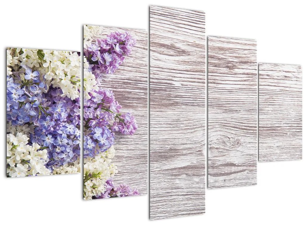 Tablou - Liliac pe lemn (150x105 cm)