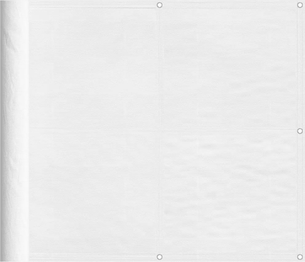 vidaXL Paravan de balcon, alb, 90x700 cm, 100% poliester oxford