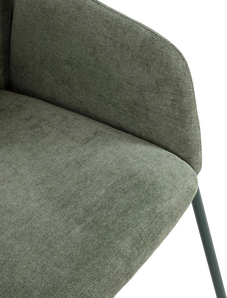 Set de scaune de sufragerie verde 2 buc. tapițat Aslin – MOME