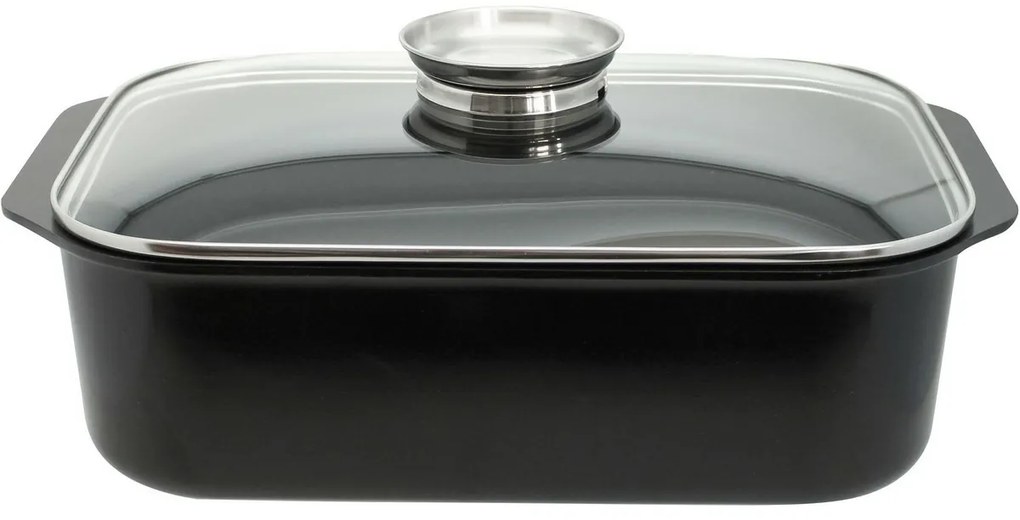 Elo 82840 Vas de copt Basic cu capac din sticlă și mâner cu aromă Raffinesse 40 x 26 cm