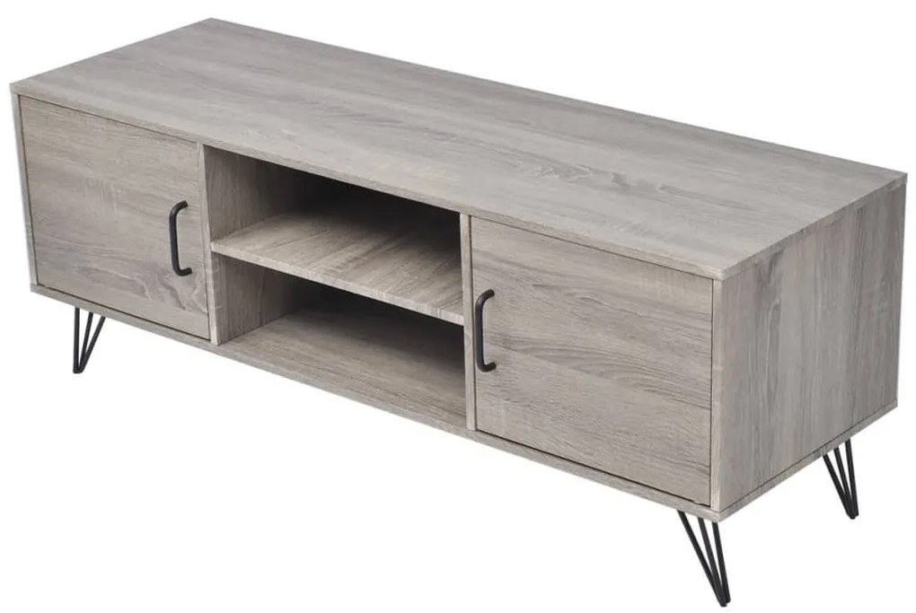 vidaXL Comodă TV, gri, 120x40x45 cm