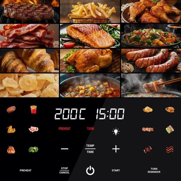 Friteuză cu aer cald inteligentă TESLA Electronics AirCook 9 l 1700W/230V Wi-Fi