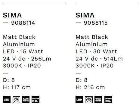 Aplica LED ambientala stil minimalist SIMA 117cm