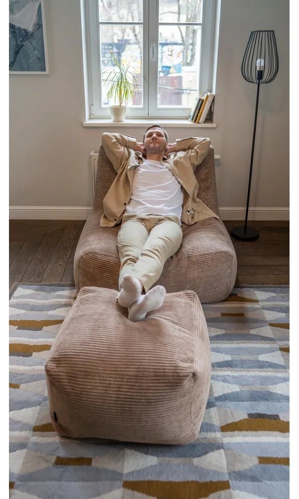 Fotoliu bean bag gri deschis Tube 100 – SLOWDOWN