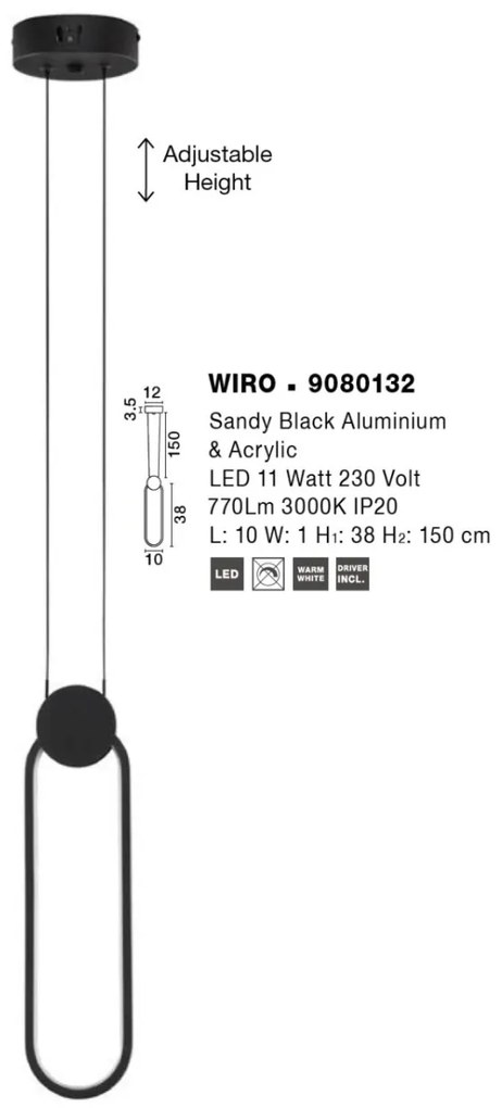 Lustra/Pendul LED stil minimalist WIRO