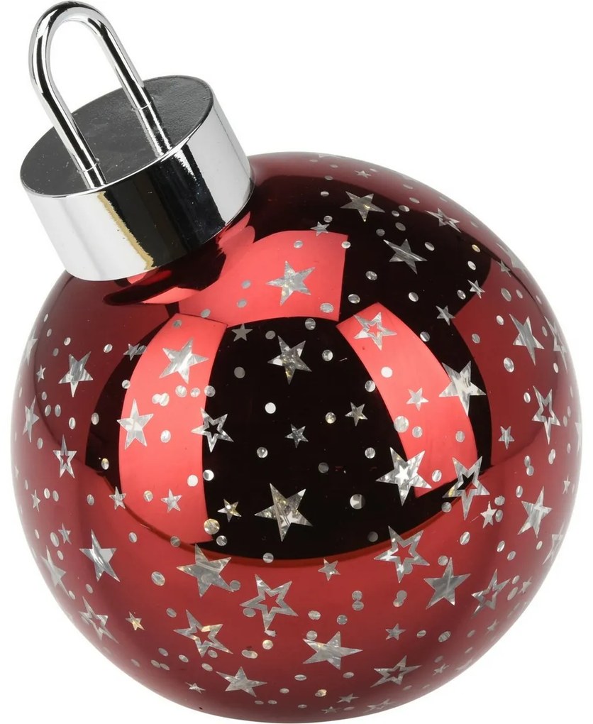 Christmas LED ornament Xmas ball roșu, diametru 15cm