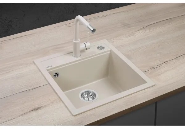 Concept DG00C50BE - Chiuvetă de bucătărie CUBIS din granit, 49x51 cm, bej