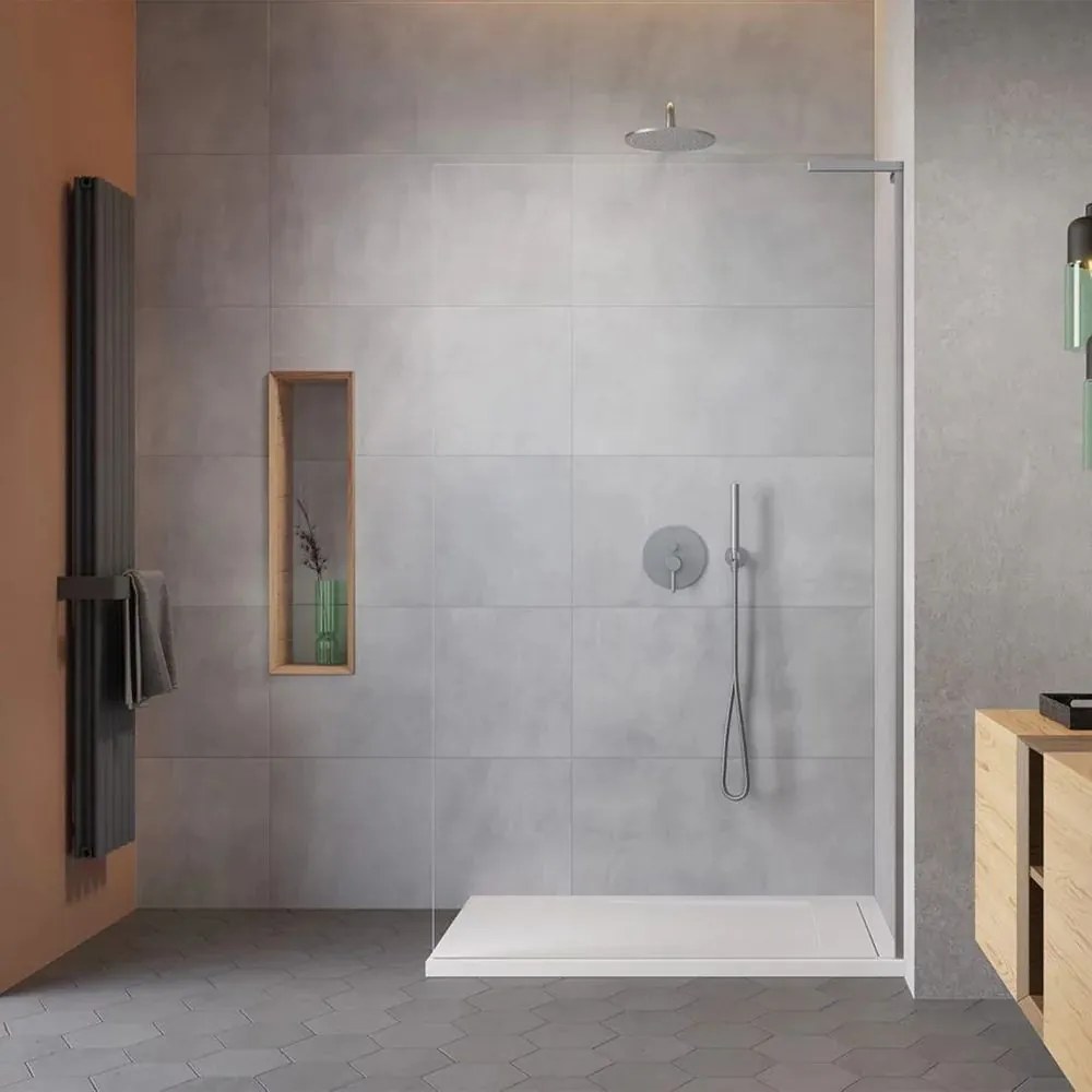 Paravan de dus tip Walk-in Radaway Modo SL II nichel periat-transparent 90 cm sticla securizata 8 mm dreapta